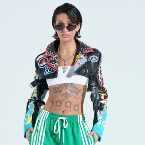 Label Phoenix Ultra Crop Moto Jacket - Picture 2 of 9